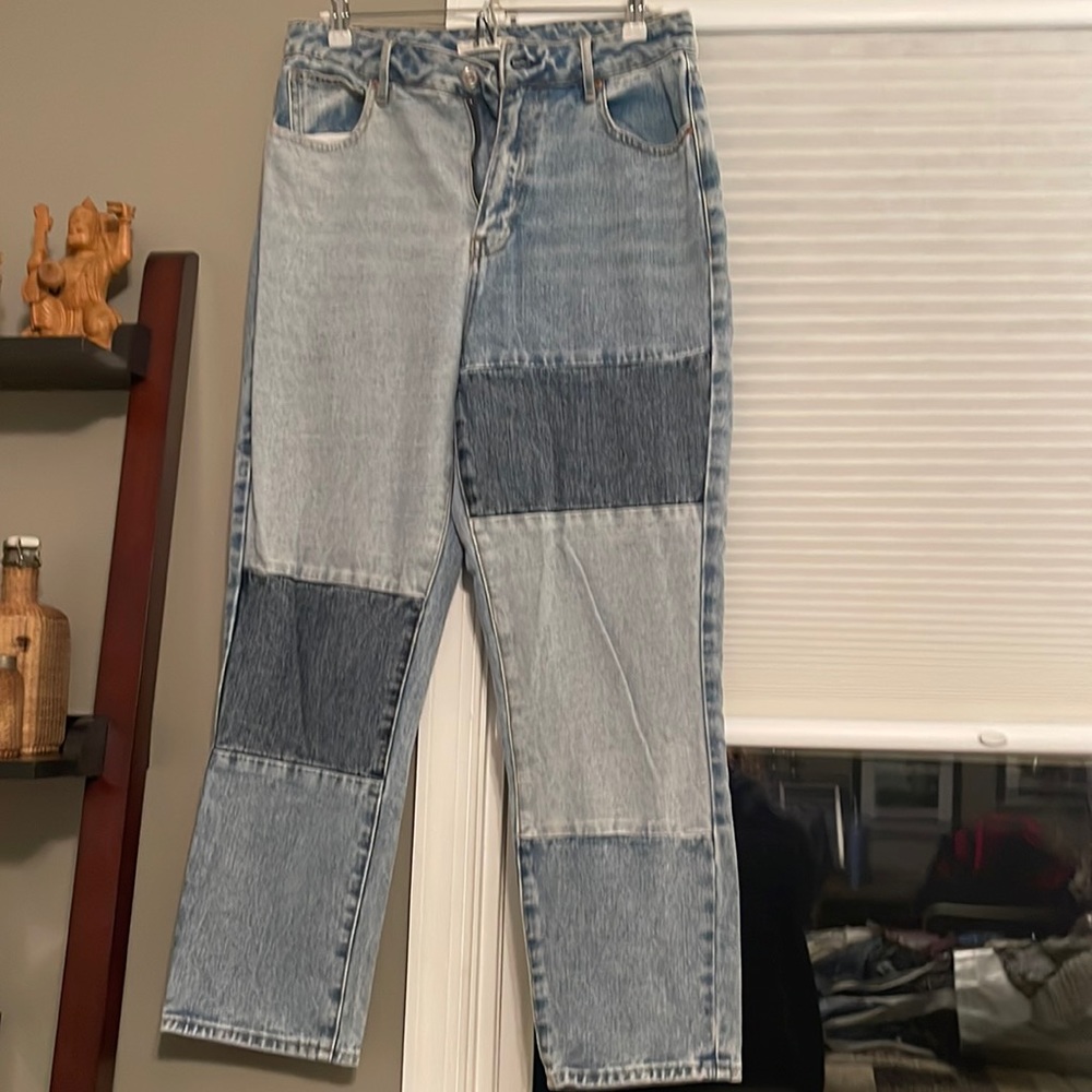 Pacsun patchwork mom jean
